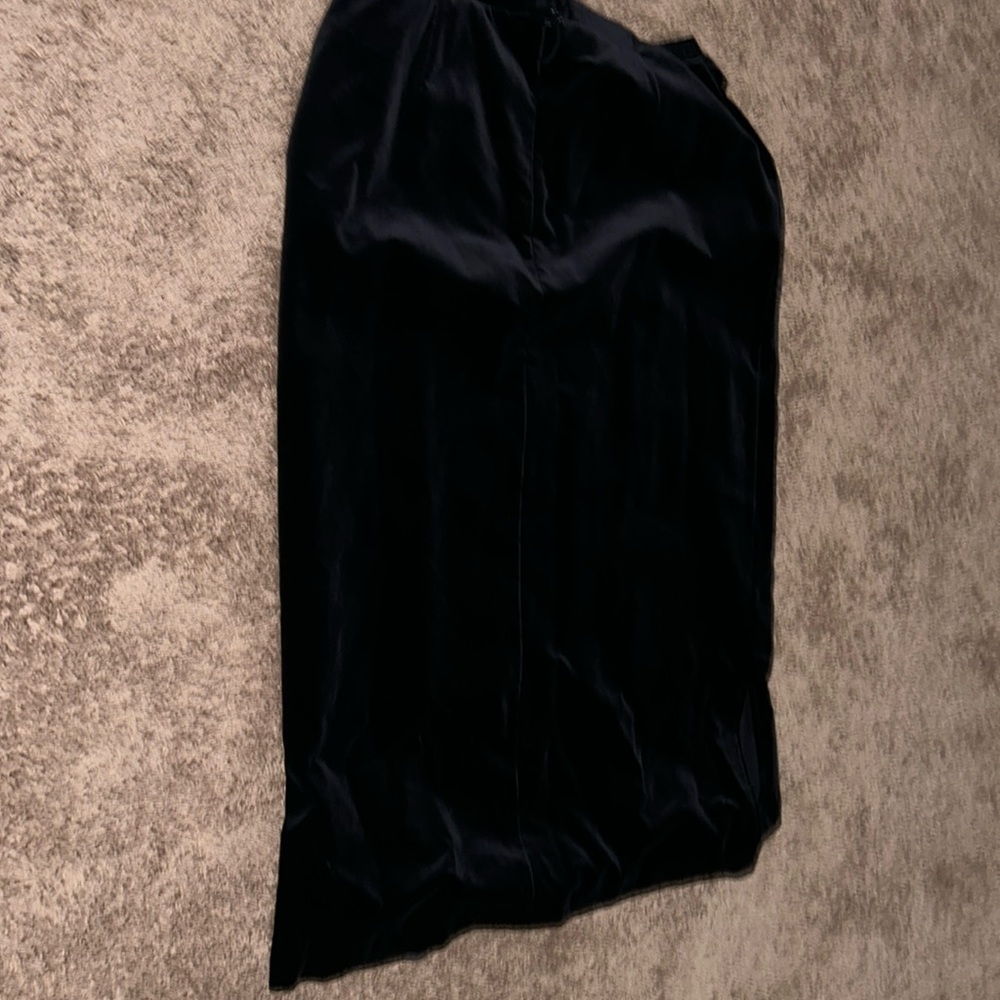 Long Black velvet skirt